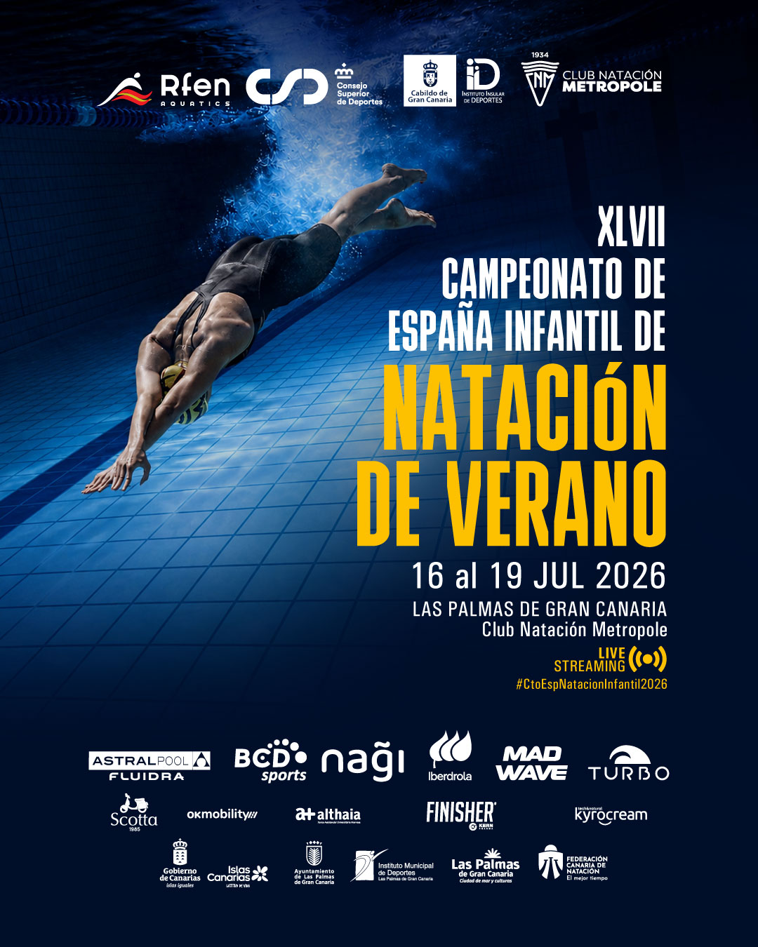 CTO DE ESPAÑA NATACION INFANTIL P50 - 2026